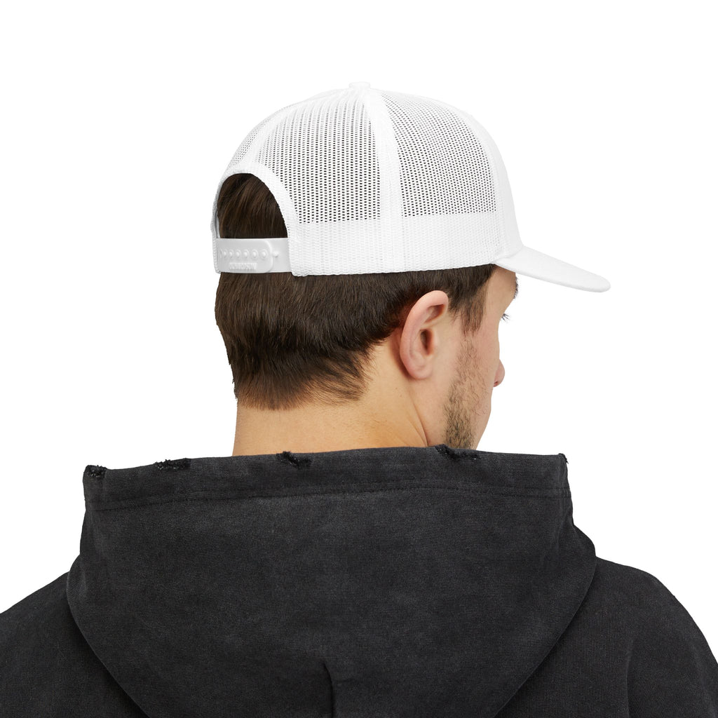Men Talking Mindfulness Trucker Cap – Full Logo
