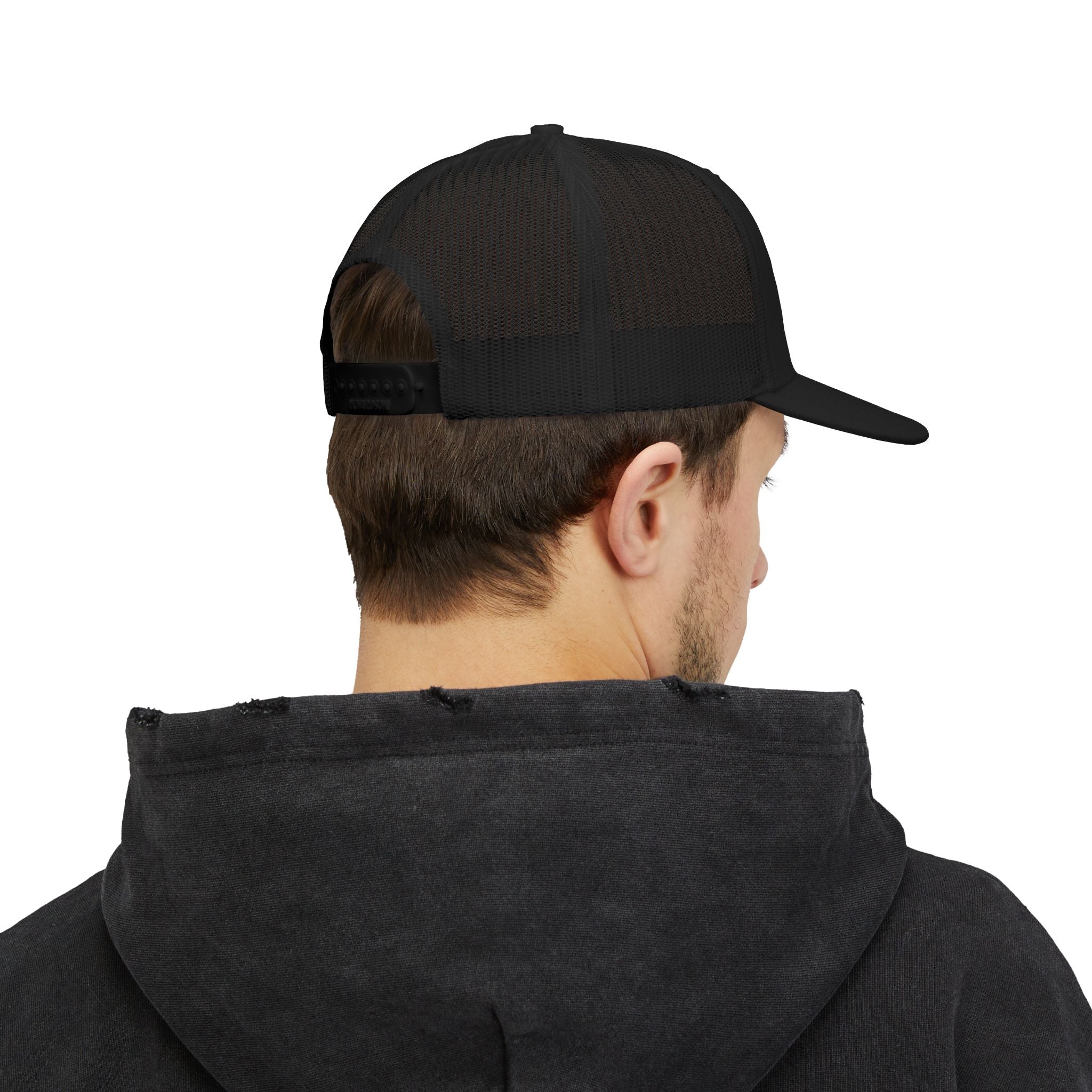 Men Talking Mindfulness Trucker Cap – Full Logo